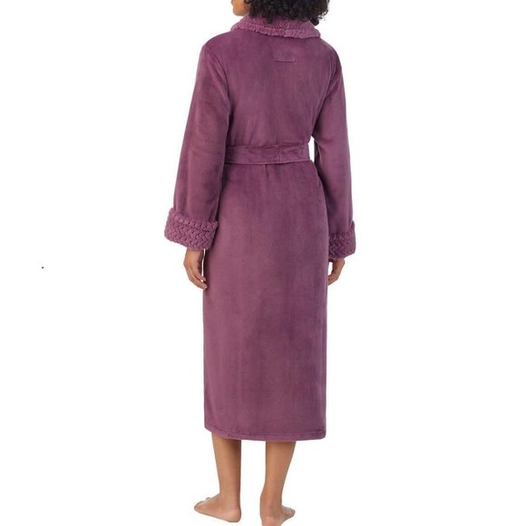 NWoT Carole Hochman Ultra Plush Shawl Collar Bath Robe Pajamas Size L $70 3C571 - Picture 3 of 4